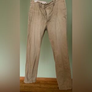 Preowned Abercrombie & Fitch Men's Tan Chino Pants Classic Straight Fit Sz 36/32